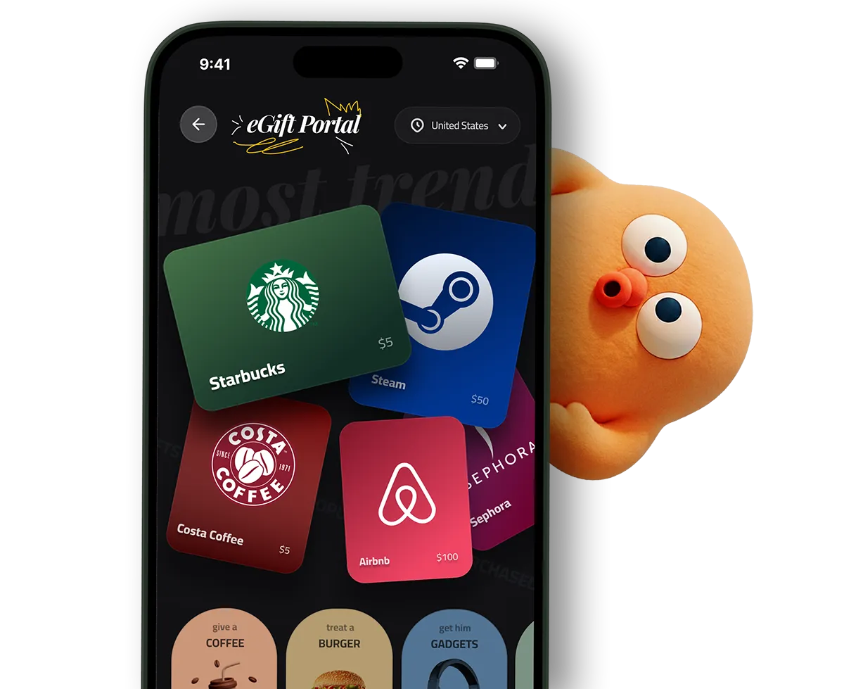 Digital Gift Cards <br> in 16+ Categories